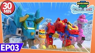 ❄GoGo Dino Frozen Dino's Secrets❄ 30min Compilation 3 | Super Dino Power | Dinosaur for Kids |Toys