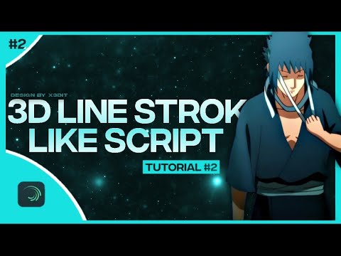 3D LINE STROKE। Tutorial By X3DIT । Effect like @script