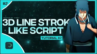 3D LINE STROKE। Tutorial By X3DIT । Effect like @script