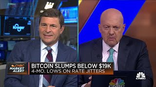Bitcoin falls to a four-month low, slumps below $19,000