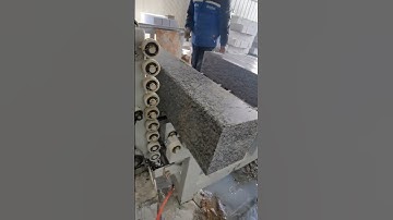 High performance middle size automatic curbstone chamfering and grinding machine.