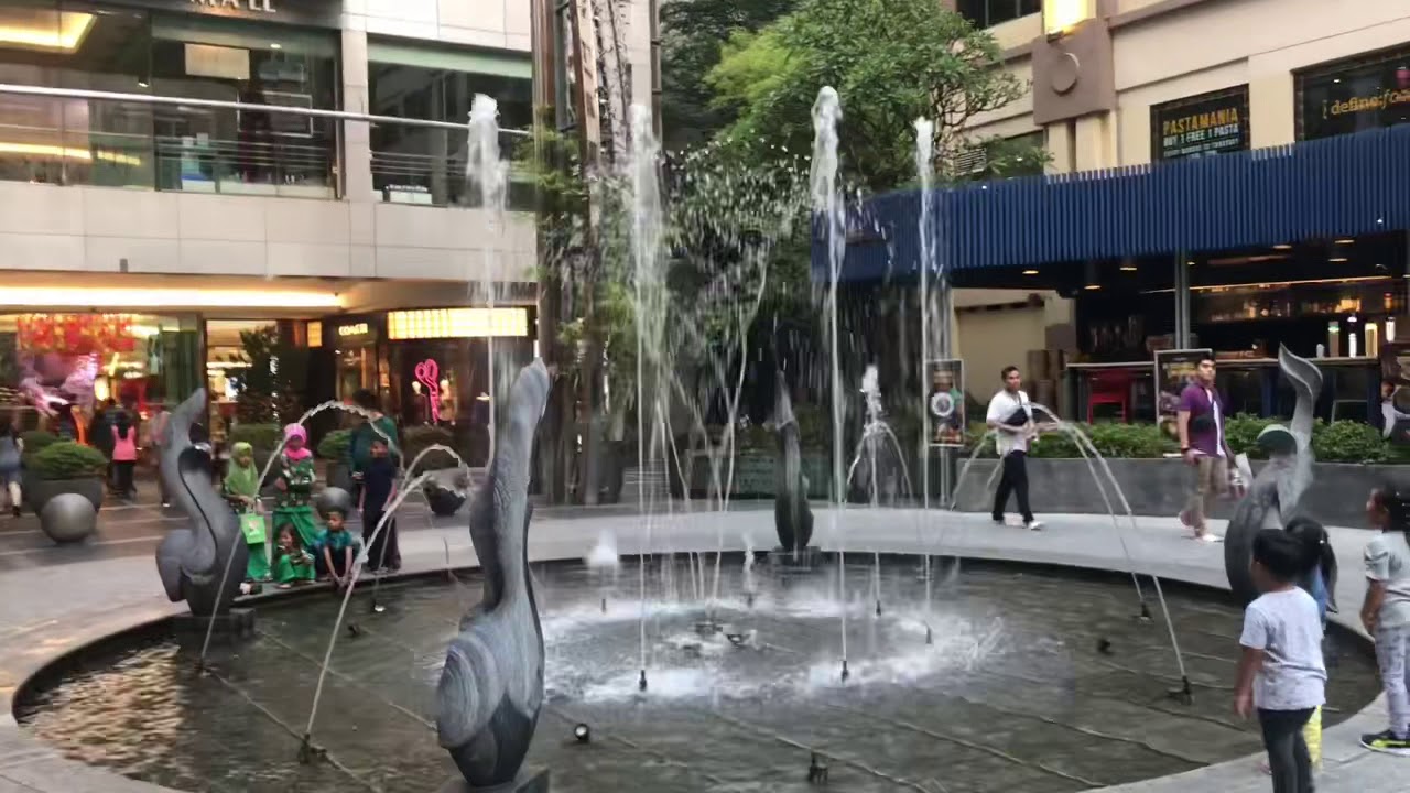 Water fountain in KL, Midvalley megamall,the garden mall YouTube