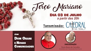 Terço Mariano com Pastorais e Movimentos e Novas Comunidades - participação da nossa fundadora Doris