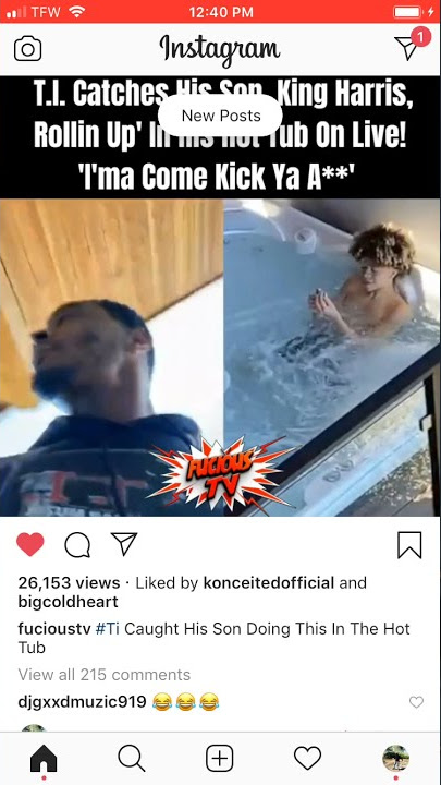 Ti catch his son smoking weed in the hot tub 😂😂😂