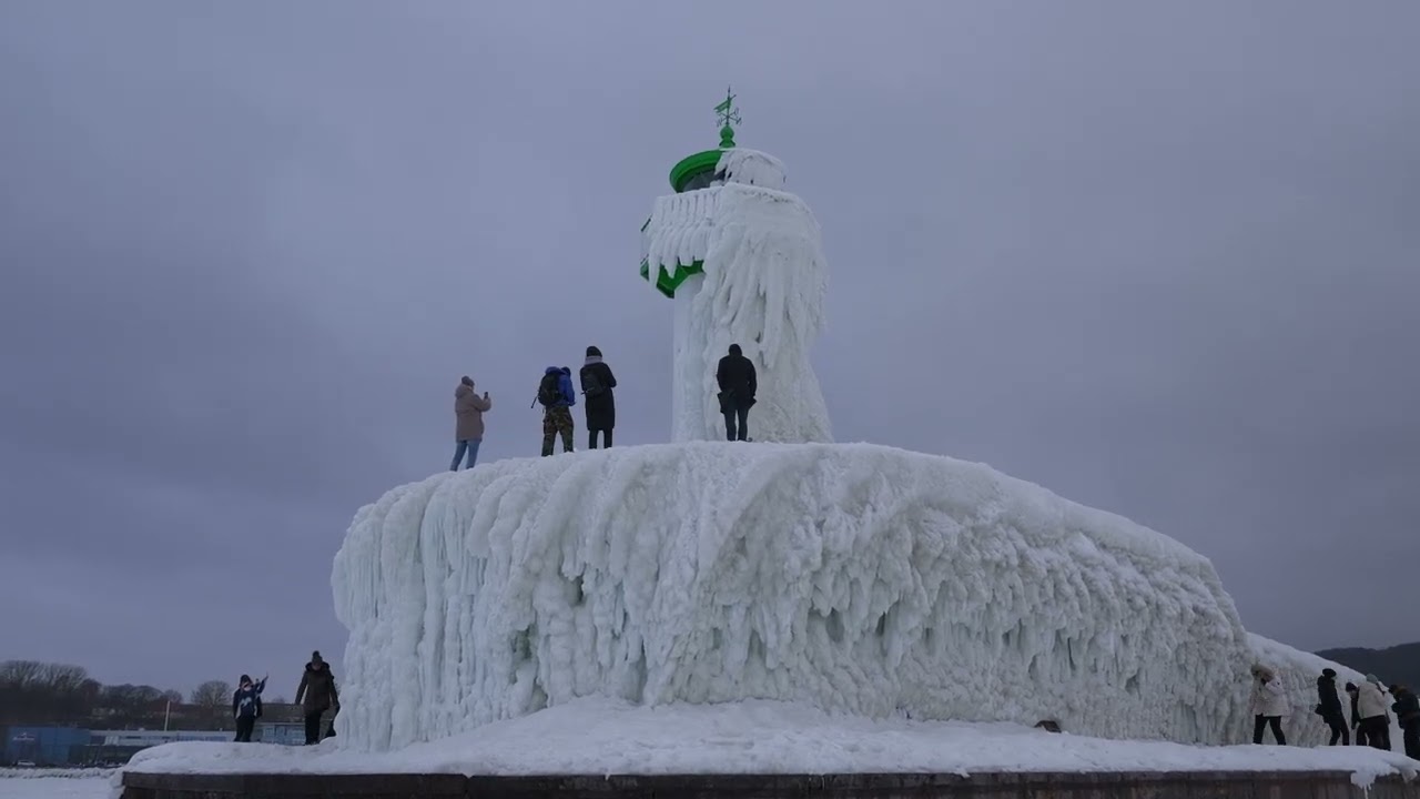 Hafen Sassnitz am 08.02.2026 Eis und Winter