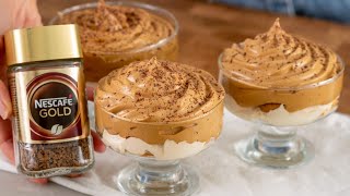 New coffee mousse dessert in 5 minutes! With cream! It's so delicious that I make it every day!
