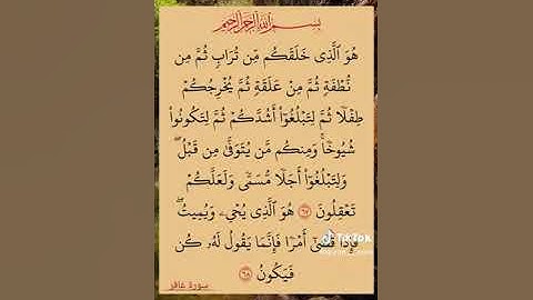 القارئ صلاح بو خاطر #سورة غافر # القرآن الكريم