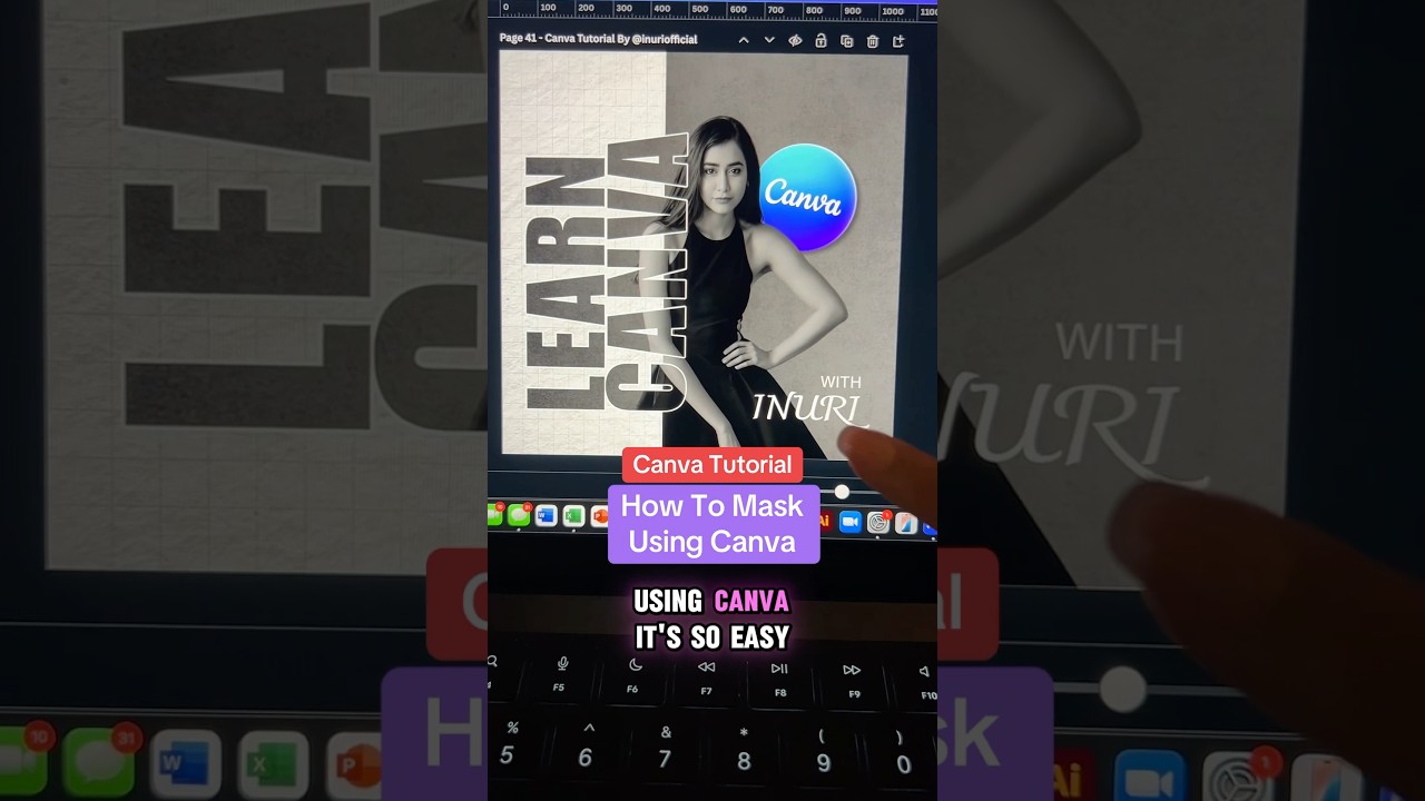 Canva Tutorial - How To Create A Mask Text Effect Using This Brand New App On Canva!