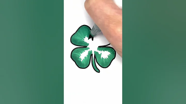 ⚡️Coloring Lucky Shamrock 4 Leaf Clover #shorts #coloring #speedcoloring #saintpatricksday 🍀