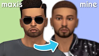 TURNING THE EA STARTER SIMS INTO MY SIMS 💙 | Sims 4 CC CAS