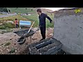 Building a platform for the water tank of the nomadic widow and her daughter