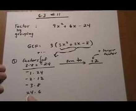 factor trinomial, gcf then grouping