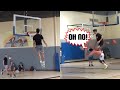 Tried To Block A Dunk But Got A FLYING KNEE To The Face!(not clickbait)