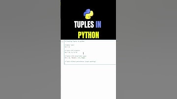 How to Create Tuples in Python