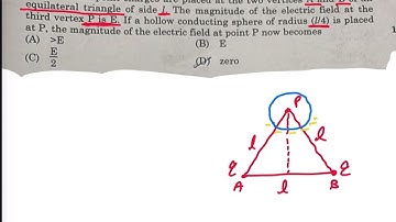 Two identical point charges are placed at the two vertices, A and B of an equilateral triangle of￼