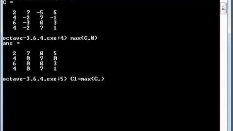 Octave : Matrix Manipulations (Exercise C5)