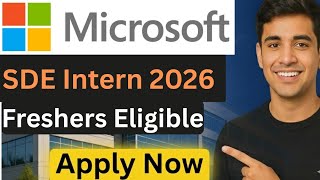 Microsoft Software Engineering Internship 2027–2028 | DSA & C++ Students | Freshers | dsaPathshala 