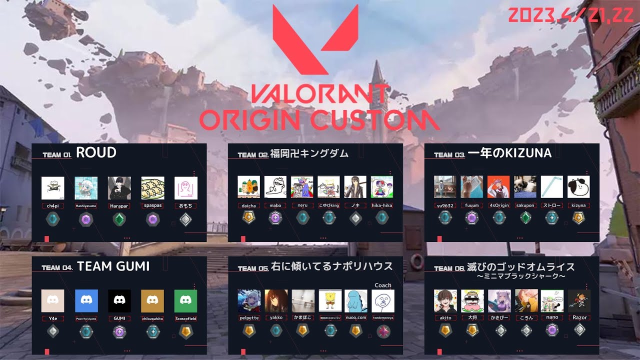 Origin custom VALORANT 決勝 - YouTube