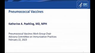 February 2023 ACIP Meeting - Pneumococcal vaccine
