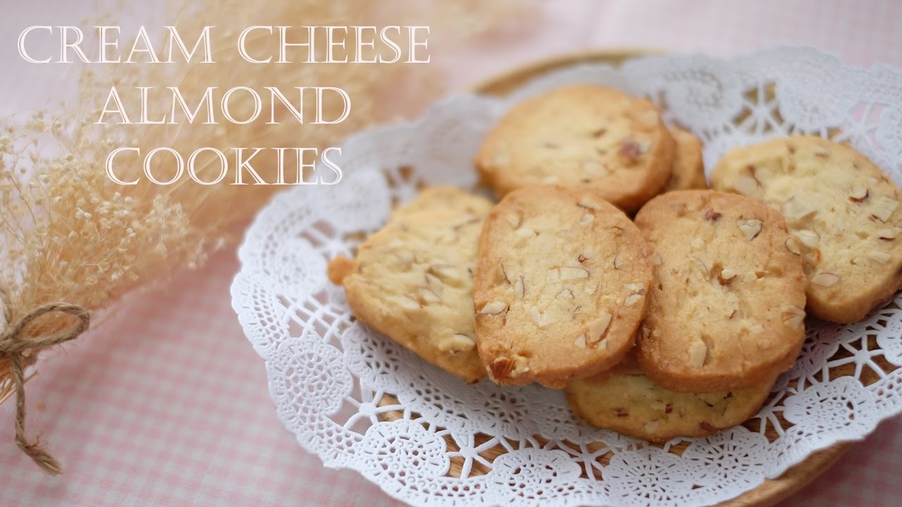 คุกกี้ครีมชีสและอัลมอนด์【Cream Cheese Almond Cookies】| Baked by Me | EP.3