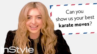 Peyton List Shows Off Her 'Cobra Kai' Roundhouse Kicks & Answers Your Fan Mail | Fan Mail | InStyle