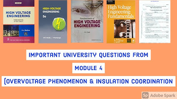 High Voltage Engineering Important University Exam Questions Module 4  Over Voltage Phenomenon VTU