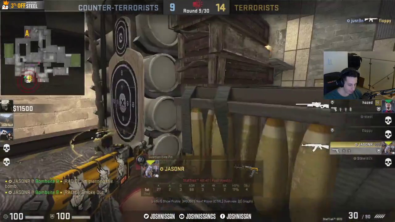 CS:GO - JasonR NA Clutch in Rank S