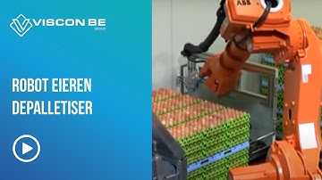 Robot eieren depalletiser - Depalletiser robot for eggs - Eierhandel Van Biervliet Roeselare