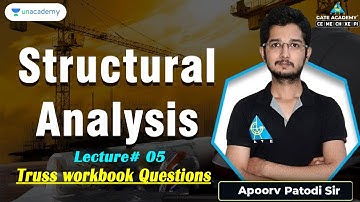 Lec#04 | Truss workbook Questions | Structure Analysis | Apoorv  Sir | GATE 2023/24 | Only Live