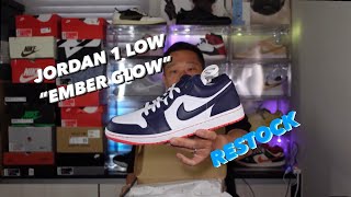 JORDAN 1 LOW OBSIDIAN EMBER GLOW SHOE REVIEW ON FOOT! DONT SLEEP ON THESE MATERIAL IS OFF THE HOOK!