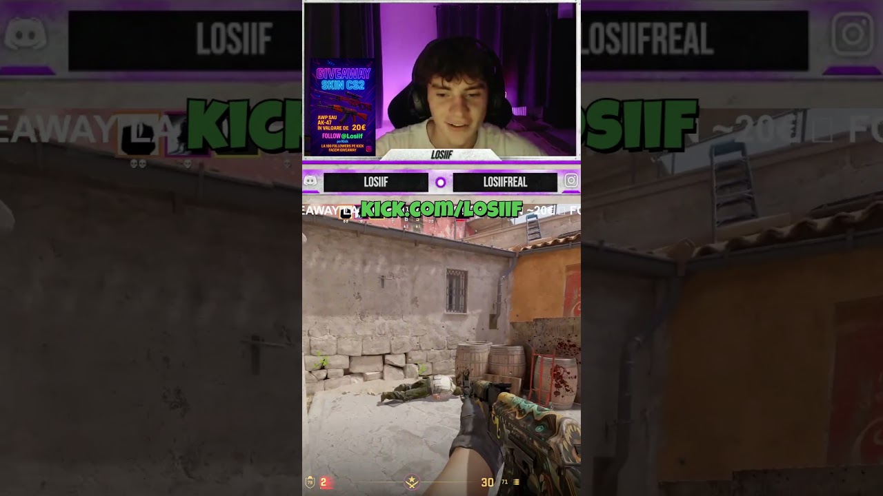 Frumos super #giveaway  #ytshorts #csgo #kick  #top #stream #losiif