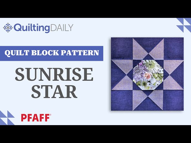 Free Quilt Block Pattern_Sunrise Star - YouTube free-quilt-block-pattern-sunrise-star-youtube