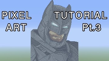 Minecraft Pixel Art Tutorial - Batman (Batman V Superman) Part 3