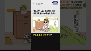 #shorts 「食い尽くし系」悩み相談増加　家族6人分のケーキを父親が…“育った環境”影響か