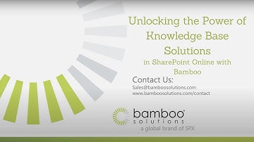 Unlocking the Power of Knowledge Base Solutions in SharePoint Online with Bamboo