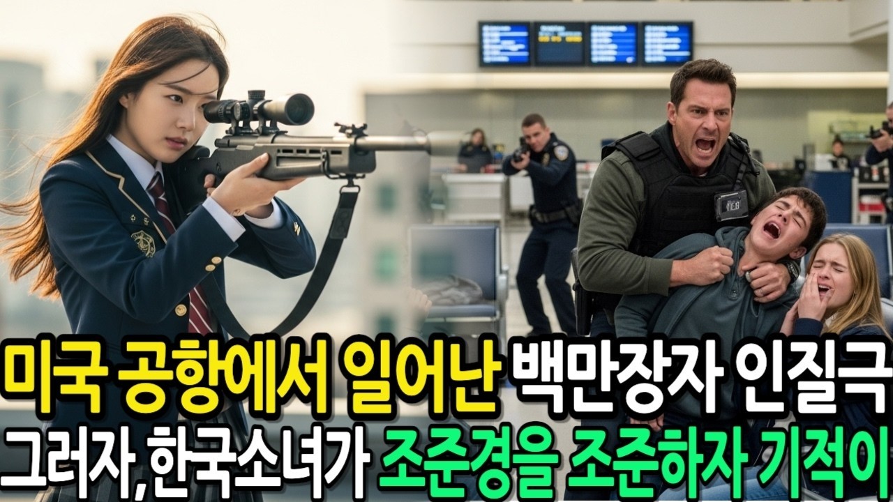 미국 공항에서 일어난 백만장자 인질극그러자,한국소녀가 조준경을 조준하자 기적이