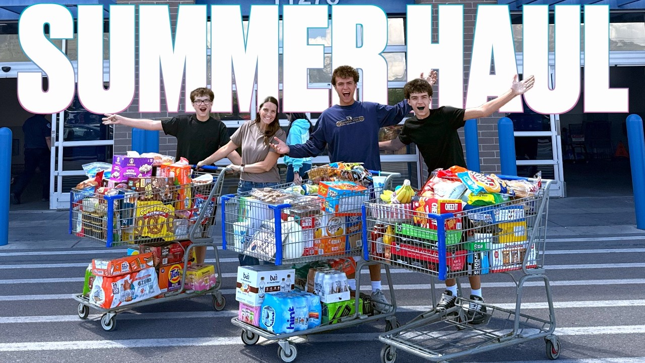 OUR FIRST EVER THREE CART COSTCO HAUL | SUMMER GROCERY SHOPPING GETS OUT OF HAND AT SAMS