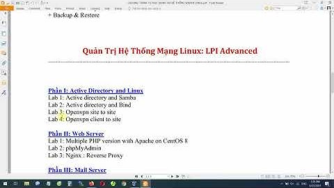 Mục lục tự học linux LPI 1&2, LPI Advanced, Hệ Thống Mạng Linux Thay Thế Windows.