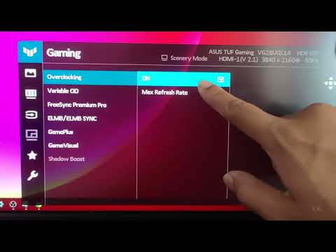 How to Overclock ASUS TUF Gaming Monitor - 120Hz to Max Refresh Rate