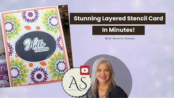 🌻Easy Layered Stencil Card | Stunning Layered Background in Minutes!