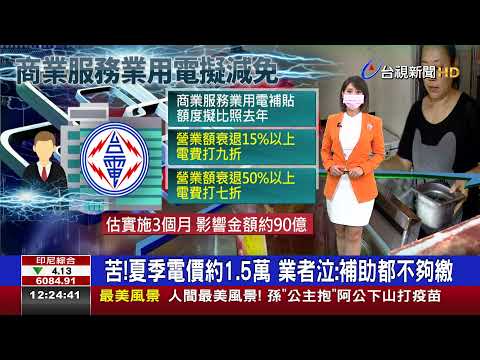 苦!夏季電價約1.5萬業者泣:補助都不夠繳
