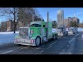 TRUCKERS CONVOY SUNDAY MORNING DRONE FOOTAGE PARKWAY