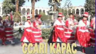 Video thumbnail of "Poderosa Morenada central Ccari Kapac del Perú tema Cervecita tomaremos de Jacha jawira DHAPStv"