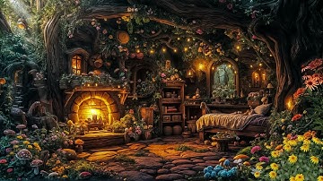 Enchanted Forest Hideaway: Soothing Fireplace & Magical Nature Sounds for Relaxation, Sleep & Study