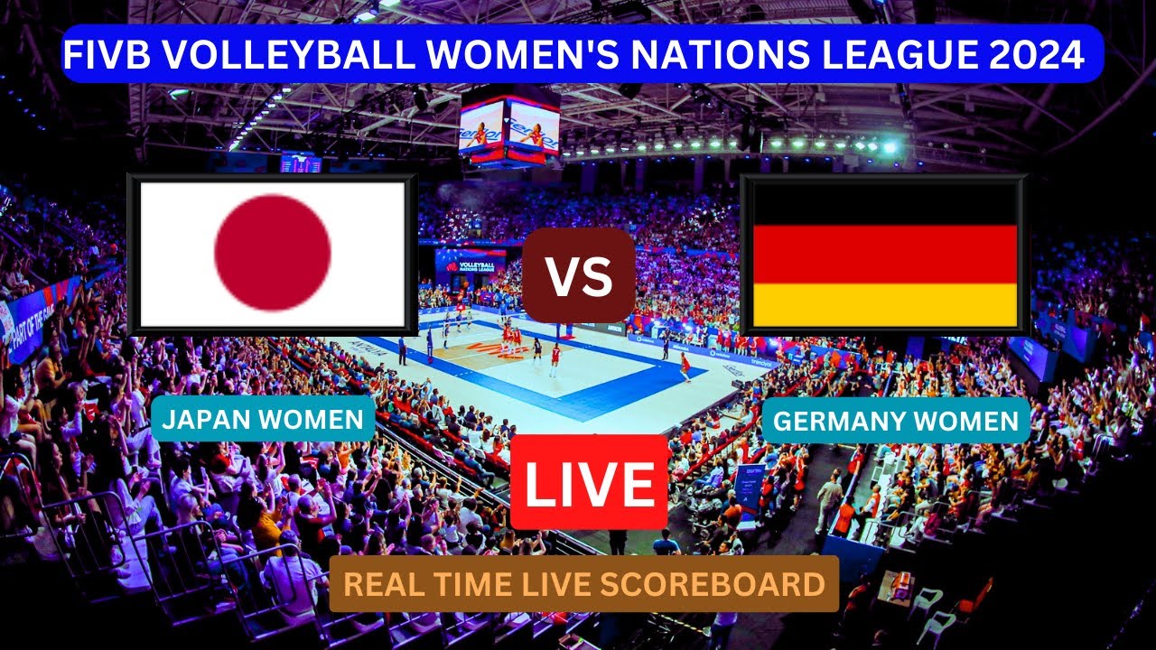 Japan Vs Germany LIVE Score UPDATE Today 2024 FIVB Volleyball Women's