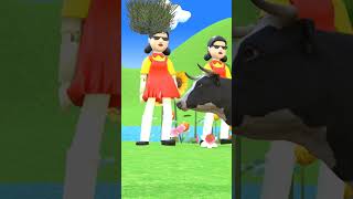 A Doll Feeds a Cow – Cute Cartoon Animation | Blender Shorts” #youtubeshorts
