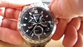 Seiko SARN001, GMT, retrograde date, day, power reserve. - YouTube