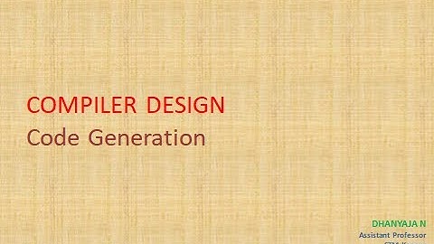 Issues in Code Generation