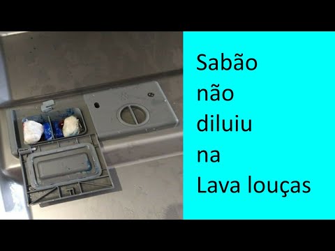 Vídeo: Quando a pastilha de lavar louça não se dissolve?