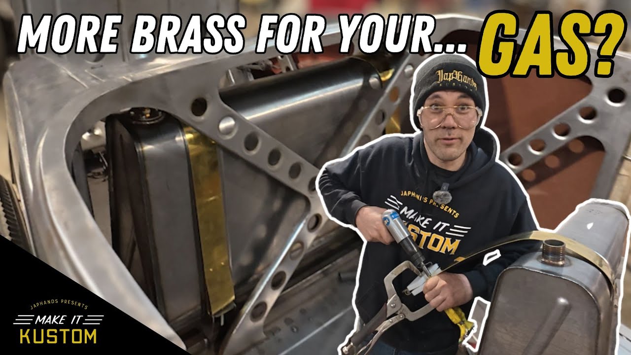 Making BRASS Straps & Custom MOUNTS - HANDMADE Hot Rod Gas Tank